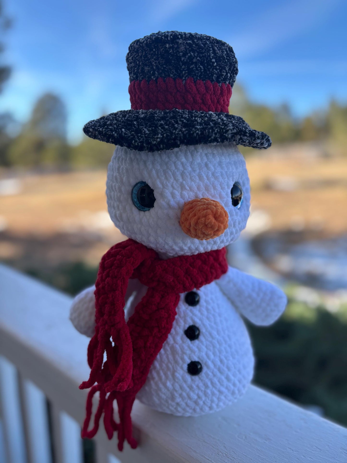 Snowman Frosty Amigurumi Crochet Plush