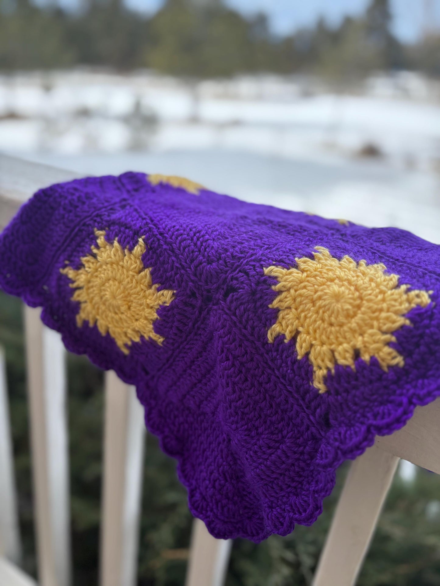 Purple Sun Baby Blanket and Doll Amigurumi