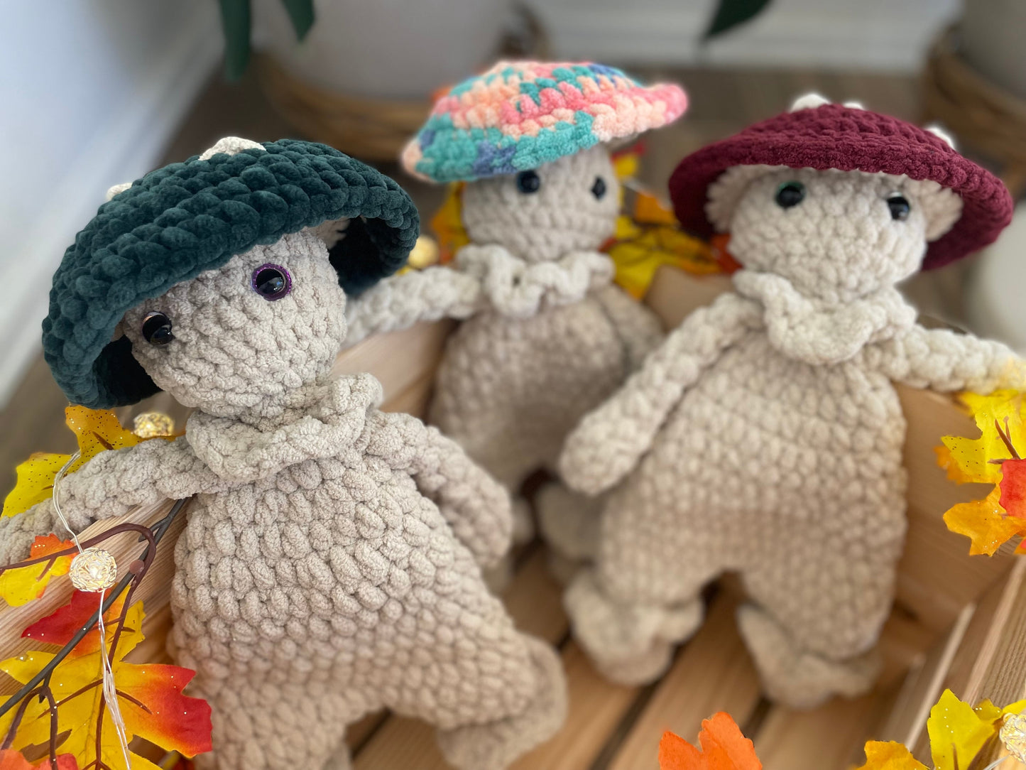 Adorable Handmade Crochet Mushi Boi Mushroom Lovey Amigurumi