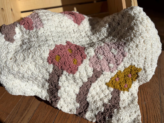 Crochet Mushroom Baby/Throw Blanket