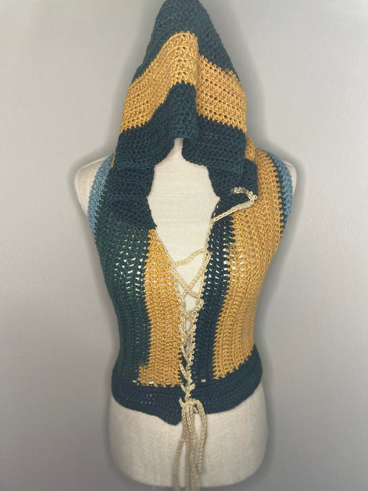 Crochet Mandala Boho Hooded Vest